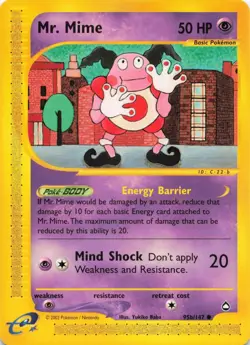 Mr. Mime (95a) 95a/147 Common Aquapolis Pokemon Near Mint - Image 1