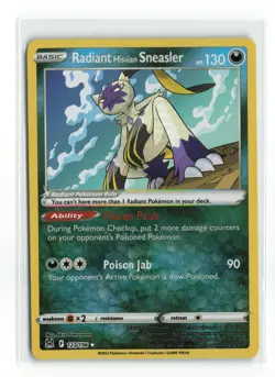 RADIANT HISUIAN SNEASLER 123/196 LOST ORIGINS POKEMON TCG NM - Image 1