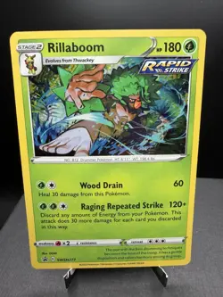 Pokemon TCG Sword & Shield Rillaboom SWSH277 Black Star Promo Cosmos Holo NM! - Image 1