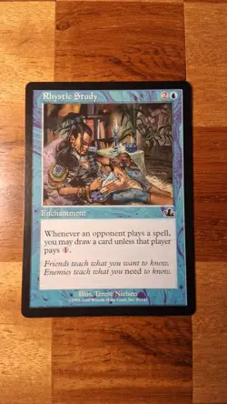 Rhystic Study 45/143 Prophecy Magic The Gathering (MTG) Common - Image 1