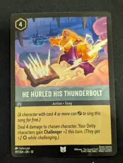 He Hurled His Thunderbolt 197/204 Whispers in the Well Disney Lorcana - Image 1
