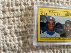 1991 Fleer #710 Barry Bonds / Ken Griffey Jr. PSA 10 Gem Mint *Perfect* - Image 4