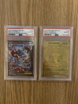 Mega lucario EX 179 & 188 PSA 10 SEQUENTIALLY GRADED - SEQUENTIAL PAIR - Image 1