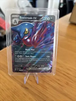 Pokemon TCG Toxicroak EX Scarlet & Violet Base Set 131/198 Holo Double Rare - Image 1