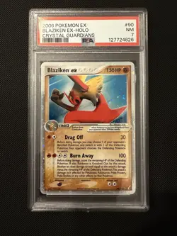 2006 POKEMON EX CRYSTAL GUARDIANS #90 BLAZIKEN EX-HOLO PSA 7 - Image 1