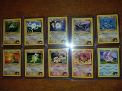 Used Pokemon TCG Gym Heroes Gym Challenge Brock Lot of 10 MP Vintage - Image 1