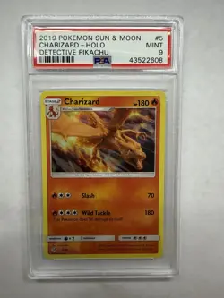Pokemon Detective Pikachu Charizard 5/18 Holo Rare English 180 HP PSA 9 - Image 1
