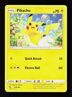 Pikachu 19/68 Common Hidden Fates Pokemon Near Mint - Image 1