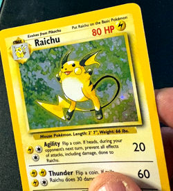 Raichu - 14/102 - Pokemon Base Set Unlimited Holo Rare Card WOTC MP/HP Card - Image 4