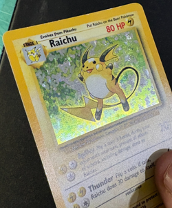 Raichu - 14/102 - Pokemon Base Set Unlimited Holo Rare Card WOTC MP/HP Card - Image 5