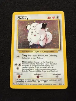 Pokemon Clefairy Holo 5/102 from Base Set Unlimited in MP- condition! - Image 1