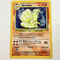 Ninetales #12/102 Base Set Unlimited Pokemon Rare Holo MP - Image 1