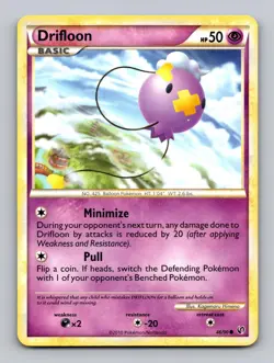 Drifloon 46/90 Common HGSS Undaunted Pokemon Lightly Played - Image 1