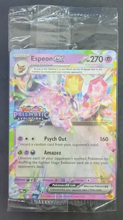 SEALED Espeon ex 034/131 Prismatic Evolutions Stamped Double Rare Pokemon TCG - Image 1