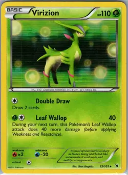 Virizion 13/101 Holo Noble Victories - Pokemon Card - NM - Image 1