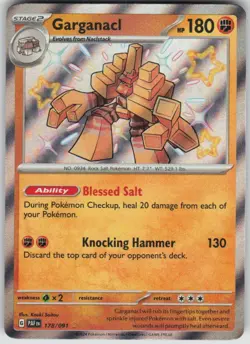 Pokemon Garganacl Holo Shiny Rare SV: Paldean Fates 178/091 NM - Image 1
