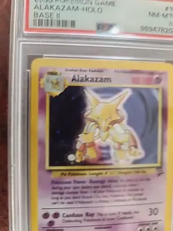 Alakazam Base Set 2 Holo Pokemon Card WOTC NM Mint PSA 8 - Image 3
