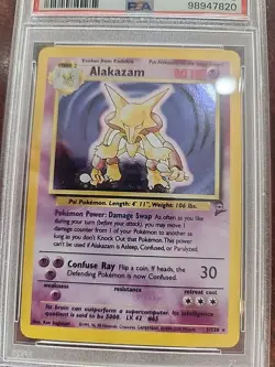 Alakazam Base Set 2 Holo Pokemon Card WOTC NM Mint PSA 8 - Image 5