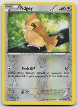 Reverse Holo Pidgey 75/106 XY - Flashfire Common Pokemon TCG Card - Image 1
