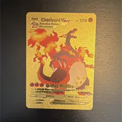 Pokemon Charizard VMAX 350HP GIGANTAMAX Gold Foil Full Art Card - Image 1