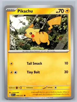 Pikachu 055/217 Common Ascended Heroes Pokemon Card Near Mint - Image 1