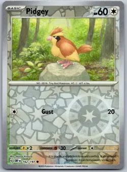 Pidgey 162/197 Common Obsidian Flames Pokemon Reverse Holo Near Mint - Image 1