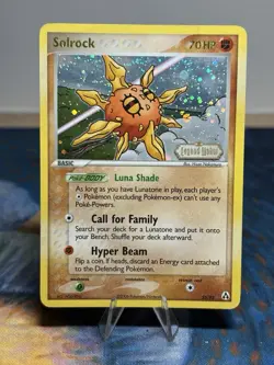 Solrock 25/92 Rare Stamped Reverse Foil Holo EX Legend Maker Pokemon Card MP - Image 1