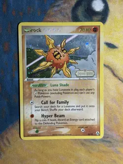 Solrock 25/92 Rare Stamped Reverse Foil Holo EX Legend Maker Pokemon Card MP - Image 2