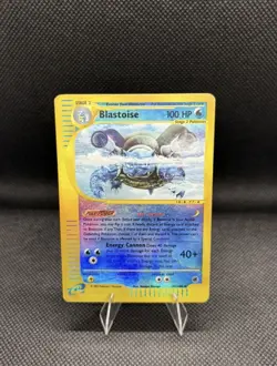 Pokemon TCG -Blastoise Reverse Holo - Rare 37/165 Expedition 2002 - Image 1