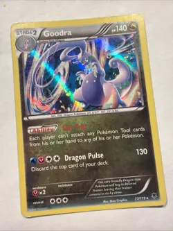 Goodra 77/119 Rare Phantom Forces Reverse Holo Pokemon Moderately Played - Image 5