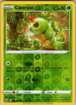 Caterpie 001/264 Common Fusion Strike Pokemon Reverse Holo Lightly Played - Image 1