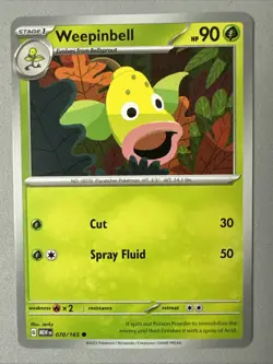 Pokemon TCG * Scarlet & Violet 151 Card * 070/165 Weepinbell Common * FRESH PK - Image 1