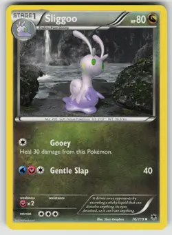 Sliggoo 76/119 Uncommon Phantom Forces Pokemon Lightly Played - Image 1