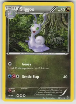 Sliggoo 73/106 Uncommon Flashfire Pokemon Moderately Played - Image 1