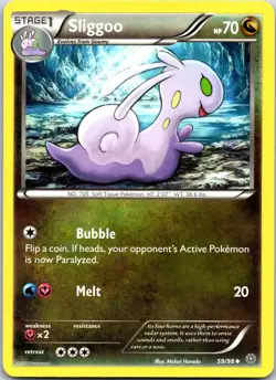 Sliggoo 59/98 Uncommon Ancient Origins Pokemon LP - Image 1