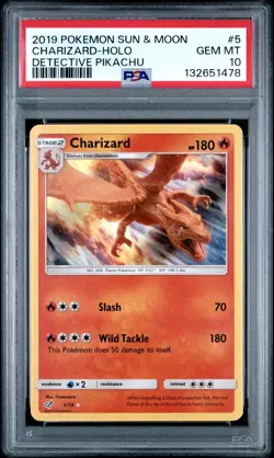 2019 Pokemon Detective Pikachu #5 Charizard Holo PSA 10 Card GEM MINT! Free Ship - Image 1