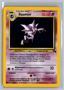 Haunter 6/62 Holo Rare Fossil Pokemon Unlimited Holo Lightly Played - Image 1