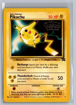 Pikachu 4 Promo Wizards Black Star Promos Pokemon Lightly Played - Image 1