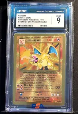 2021 POKEMON CELEBRATIONS ULTRA PREMIUM METAL COLLECTION #4 CHARIZARD CGC 9 - Image 1