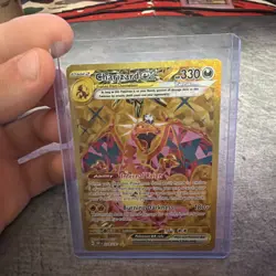 Charizard ex 228/197 Hyper Rare, Obsidian Flames, Gold Full Art Holo Pokemon TCG - Image 1