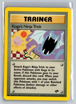2000 Pokemon Gym Challenge Koga's Ninja Trick 115/132 WOTC NM Unlimited TCG - Image 1