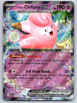 Lillie's Clefairy ex 076/217 Pokemon Ascended Heroes Holo NM/LP - Image 1