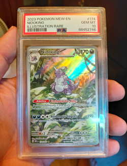 Pokemon TCG Nidoking 174/165 SV 151 Illustration Rare Holo EN 2023 PSA 10 - Image 1