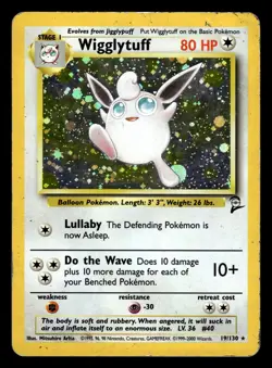 Wigglytuff 19/130 Holo Rare Base Set 2 Pokemon Card - Image 1