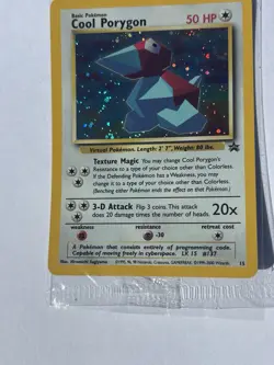 Sealed Holo Cool Porygon Black Star Promo #15 Pokemon Card Sealed In Cellophane - Image 1