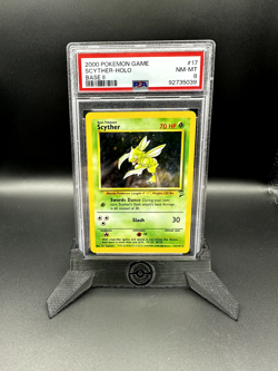 Scyther Base Set 2 Holo Pokemon Card WOTC NM Mint PSA 8 - Image 1