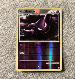 Haunter 35/102 Uncommon HGSS Triumphant Pokemon Reverse Holo Heavily Played - Image 1