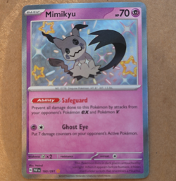 Pokemon TCG Mimikyu 160/091 Shiny Rare Holo SV: Paldean Fates - Image 1