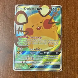 (NEAR MINT) Pokemon Dedenne GX 195a/214 Full Art Holo - Image 1
