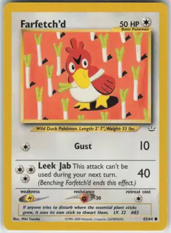 Farfetch'd Unlimited Common Neo Revelation 43/64 LP - Image 1